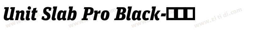 Unit Slab Pro Black字体转换